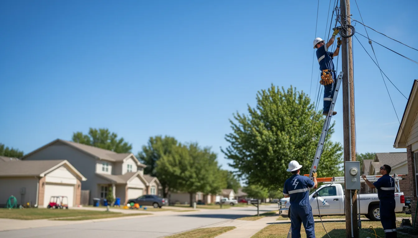 Residential electrician providing installation services in Conway, MI